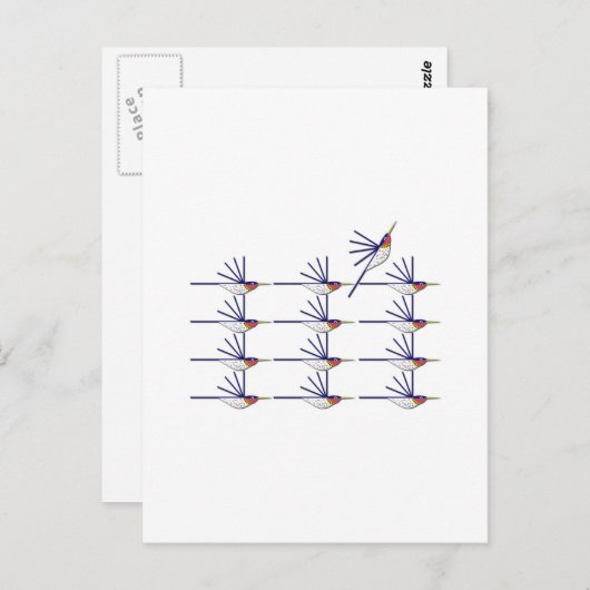 Humming Bird Postkarte (Vorne/Hinten)