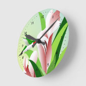 Humming Bird Runde Wanduhr (Winkel)