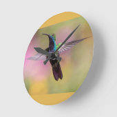 Humming Bird Runde Wanduhr (Winkel)