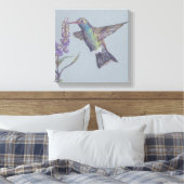 Humming Bird Stretched Canvas Print Leinwanddruck (Insitu (Schlafzimmer))