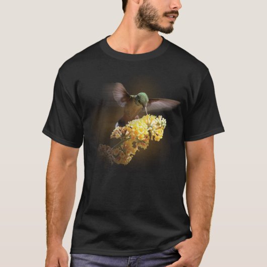 Humming Bird und Blume T-Shirt (Vorderseite)