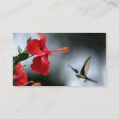 Humming Bird und Rote Blume Visitenkarte (Rückseite)
