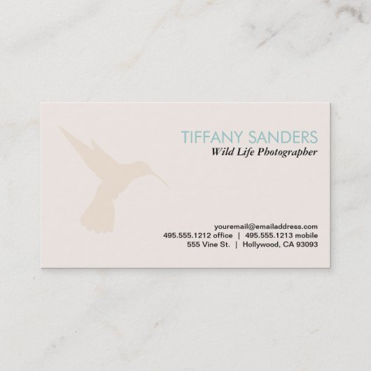 Humming Bird Visitenkarte (Vorderseite)