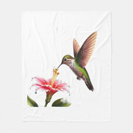 Humming Bird zum Mittagessen Fleecedecke (Vorderseite)
