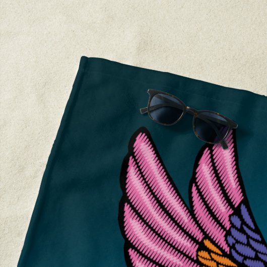 Humming Birds Beach Handtuch (Beispiel)