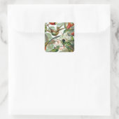 Humming Birds Paradise Art Quadratischer Aufkleber (Tasche)