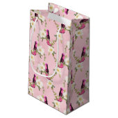 Humming Birds Series Design Eight Small Geschenkta Kleine Geschenktüte (Rückseite Schrägansicht)