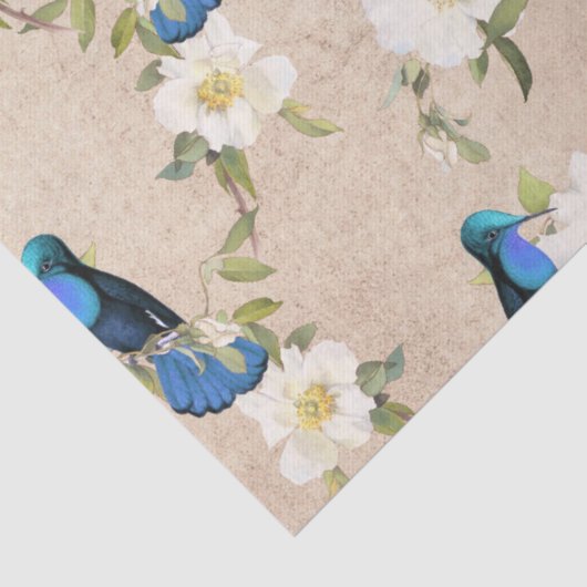 Humming Birds Series Design Vier Seidenpapier (Detail)