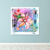 Humming Floral Leinwanddruck (Insitu (Holzboden))