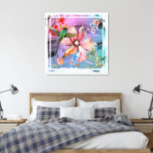 Humming Floral Leinwanddruck (Insitu (Schlafzimmer))