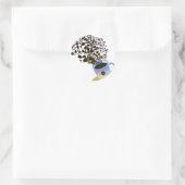 Humming_Tunes Runder Aufkleber (Tasche)