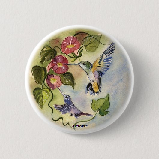 Humming Vögel Button (Vorderseite)
