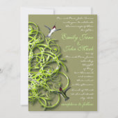 Humming Vögel Limone Bäume Hochzeit Einladung (Vorderseite)