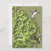 Humming Vögel Limone Bäume Hochzeit Einladung (Rückseite)