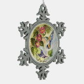 Humming Vögel Schneeflocken Zinn-Ornament (Links)