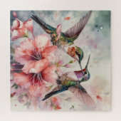 Humming Vögel und Blume Puzzle (Horizontal)