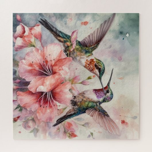 Humming Vögel und Blume Puzzle (Horizontal)