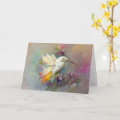 Hummingbird 2 Faltkarte Karte (Gelbe Blume)