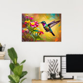 Hummingbird Abstrakt Art Poster (Heimbüro)