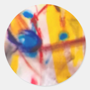 Hummingbird Abstrakt Jeff Hankamer Artjunkhaus Kun Runder Aufkleber