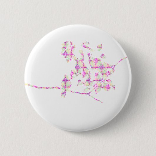 Hummingbird Abstrakt Pink Button (Vorderseite)