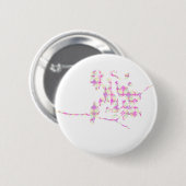 Hummingbird Abstrakt Pink Button (Vorne & Hinten)
