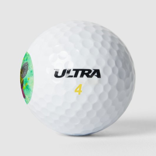 Hummingbird - Acrylmalerei Golfball (Logo)
