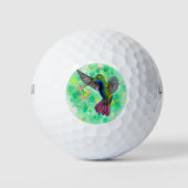 Hummingbird - Acrylmalerei Golfball (Vorderseite)