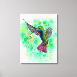 Hummingbird - Acrylmalerei Leinwanddruck