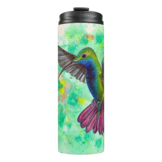 Hummingbird - Acrylmalerei Thermosbecher (Vorderseite)
