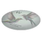 Hummingbird Add Monogram Name Schneidebrett (Ecke)
