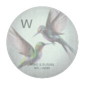 Hummingbird Add Monogram Name Schneidebrett (Vorderseite)