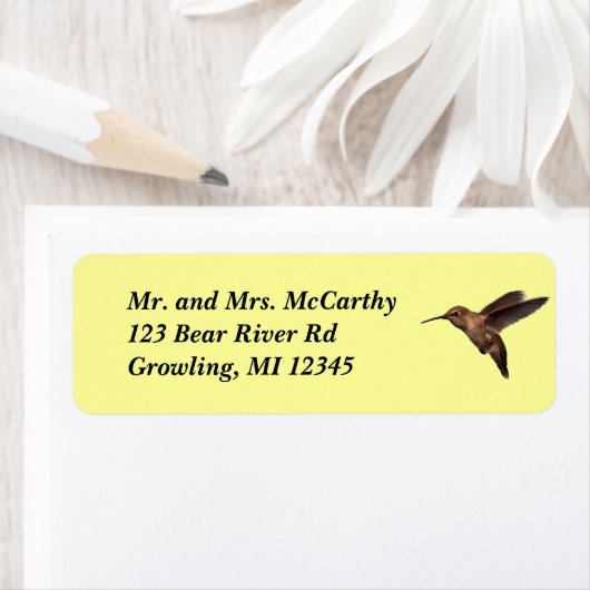 Hummingbird Address Label (Insitu)