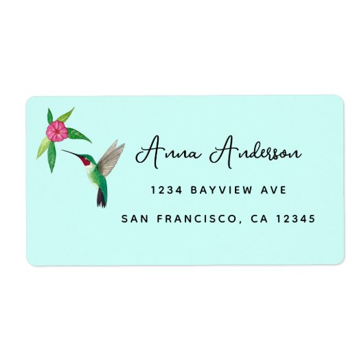 Hummingbird Address Label (Vorne)