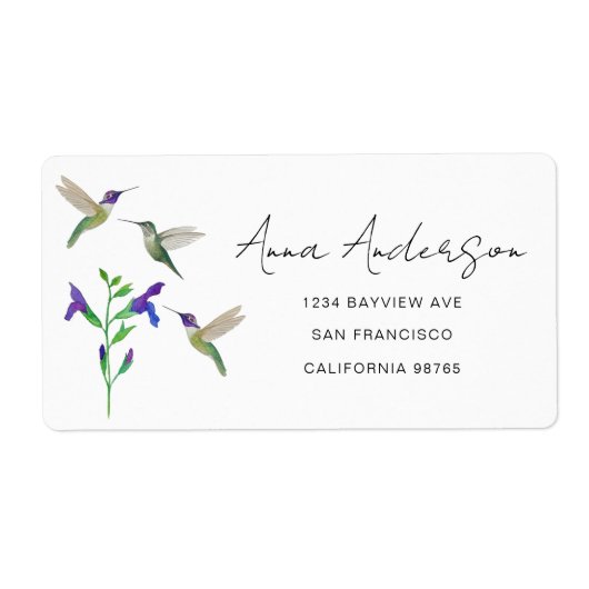 Hummingbird Address Label (Vorne)