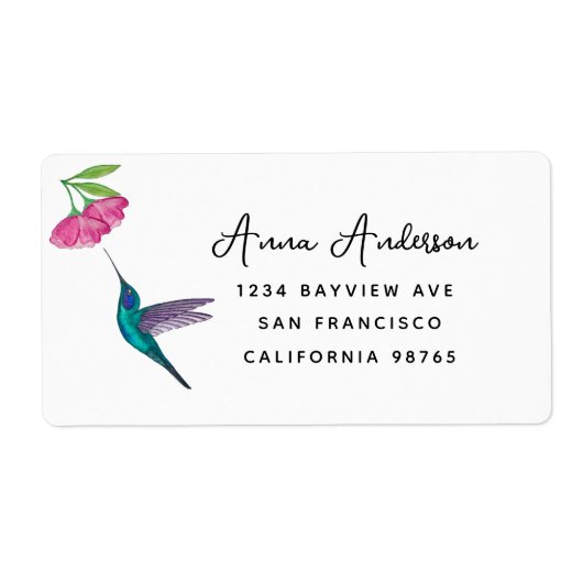 Hummingbird Address Label (Vorne)