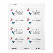 Hummingbird Address Label (Vorne)