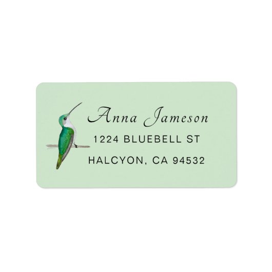 Hummingbird Address Label Adressaufkleber (Vorne)