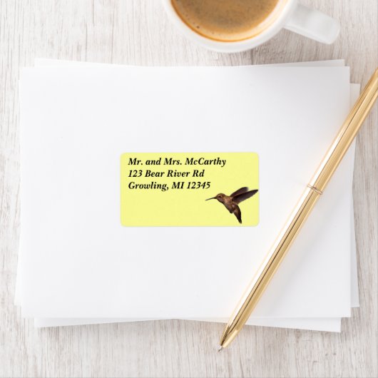 Hummingbird Address Label Adressaufkleber (Insitu)