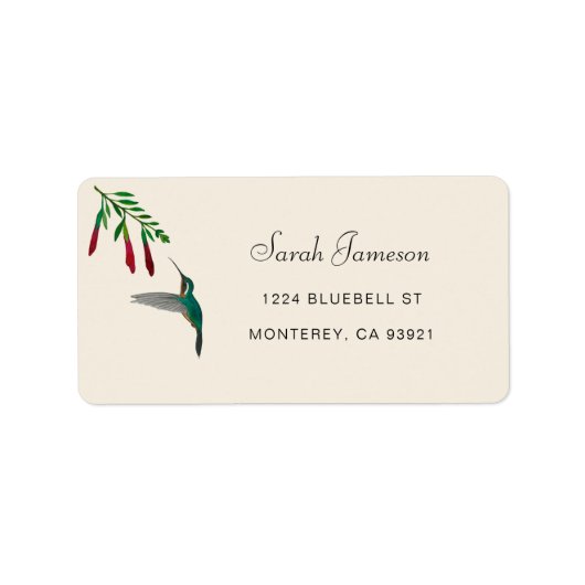Hummingbird Address Label Adressaufkleber (Vorne)