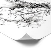 Hummingbird Adult Coloring Poster (Ecke)