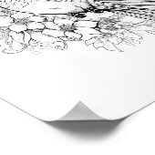 Hummingbird Adult Coloring Poster (Ecke)