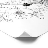 Hummingbird Adult Coloring Poster (Ecke)