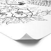 Hummingbird Adult Coloring Poster (Ecke)