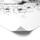 Hummingbird Adult Coloring Poster (Ecke)