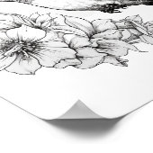 Hummingbird Adult Coloring Poster (Ecke)