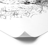 Hummingbird Adult Coloring Poster (Ecke)