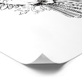 Hummingbird Adult Coloring Poster (Ecke)