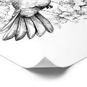 Hummingbird Adult Coloring Poster (Ecke)