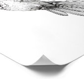 Hummingbird Adult Coloring Poster (Ecke)